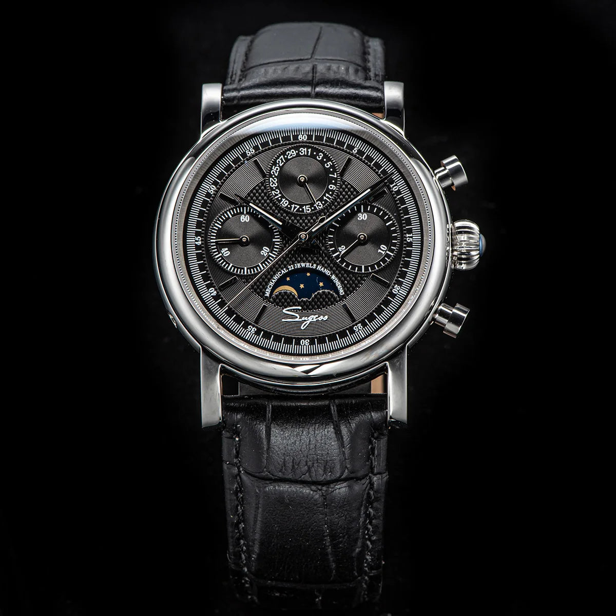 vastara sapphire sugess st1908 swanneck with technology watch 29 - classic unisex timepiece with stainless steel (USA)