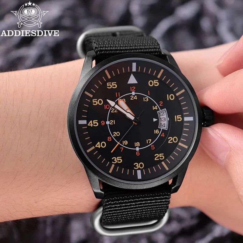 unisex modern watch vastara addiesdive for 44mm round dial 50m my-jd1508 relogio masculino diving wristes - diving timepiece