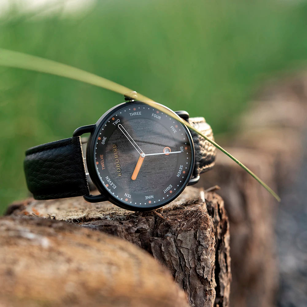 vastara bobo bird men’s wooden watch watch 26 - classic unisex timepiece with stainless steel (USA)