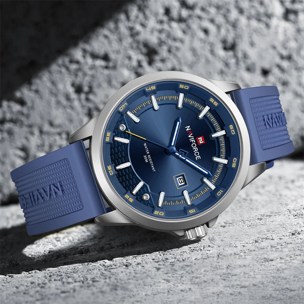 vastara naviforce sport military auto date silicone rubber original clock 9248 watch 11 - classic unisex timepiece with