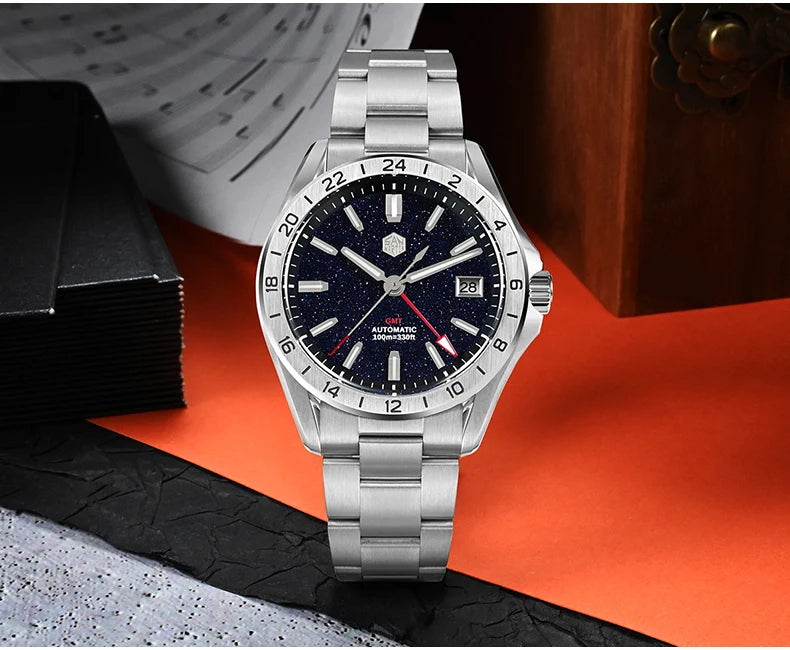 San Martin Men GMT Watch mm Automatic Mechanical - Product Image 7