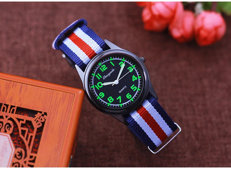 Chaoyada Woman Man Color Stripe Canvas Strap Wrist - Product Image 18
