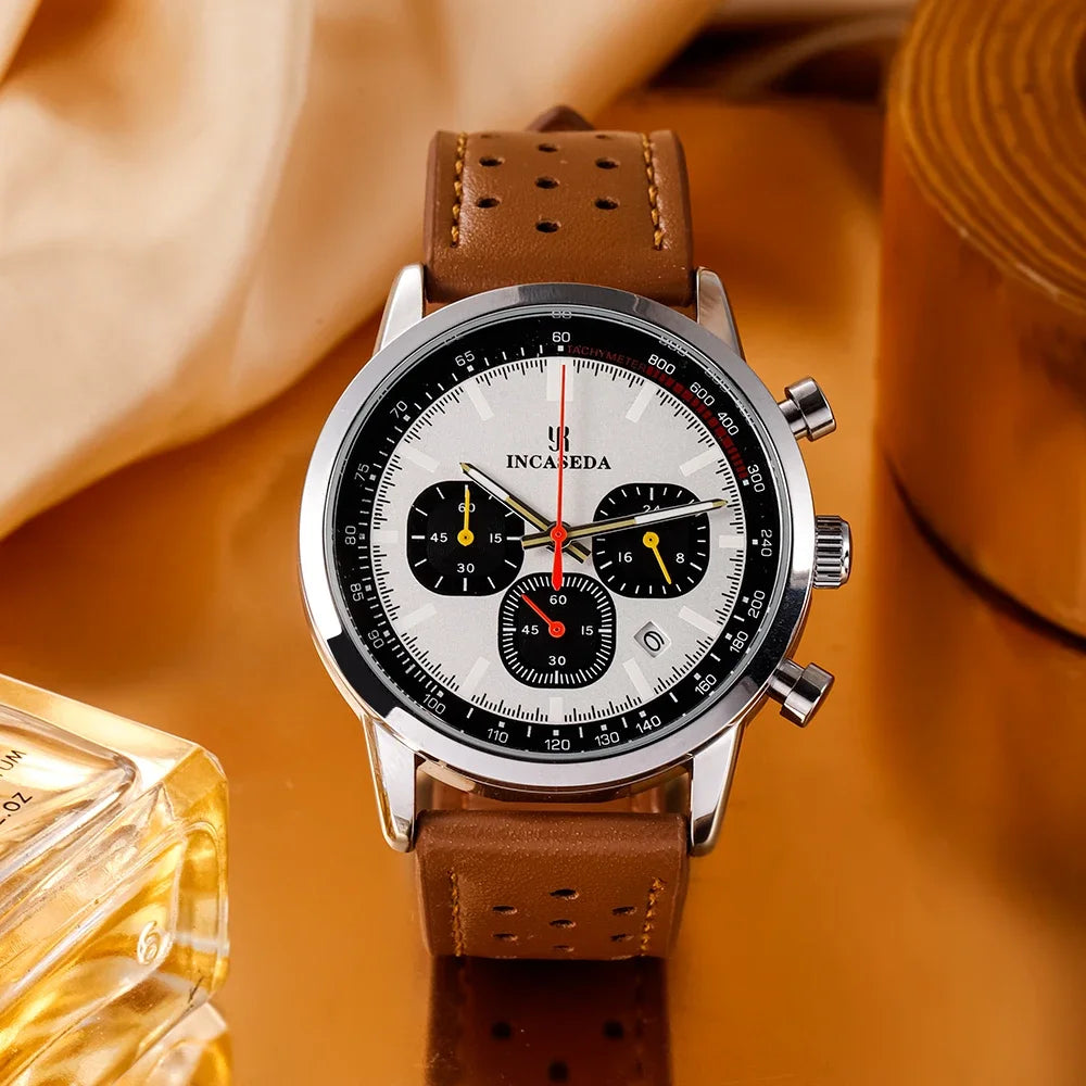 INCASEDA chronograph multifunctional quartz - Quartz Watch with precise quartz movement