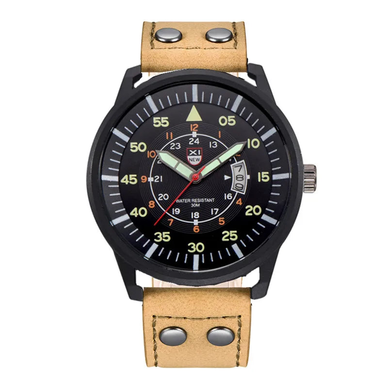 vastara reloj hombre xinew es for leather band simple sports date wristes relogios masculinos genuine leather with genuine