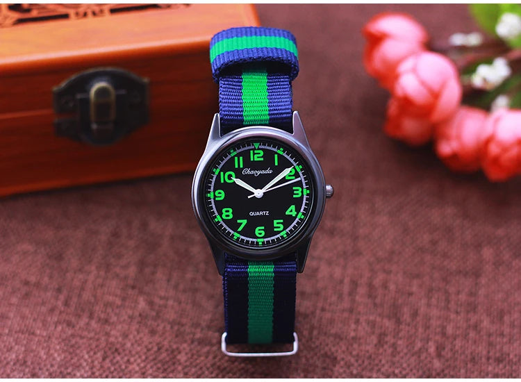 Chaoyada Woman Man Color Stripe Canvas Strap Wrist - Product Image 7