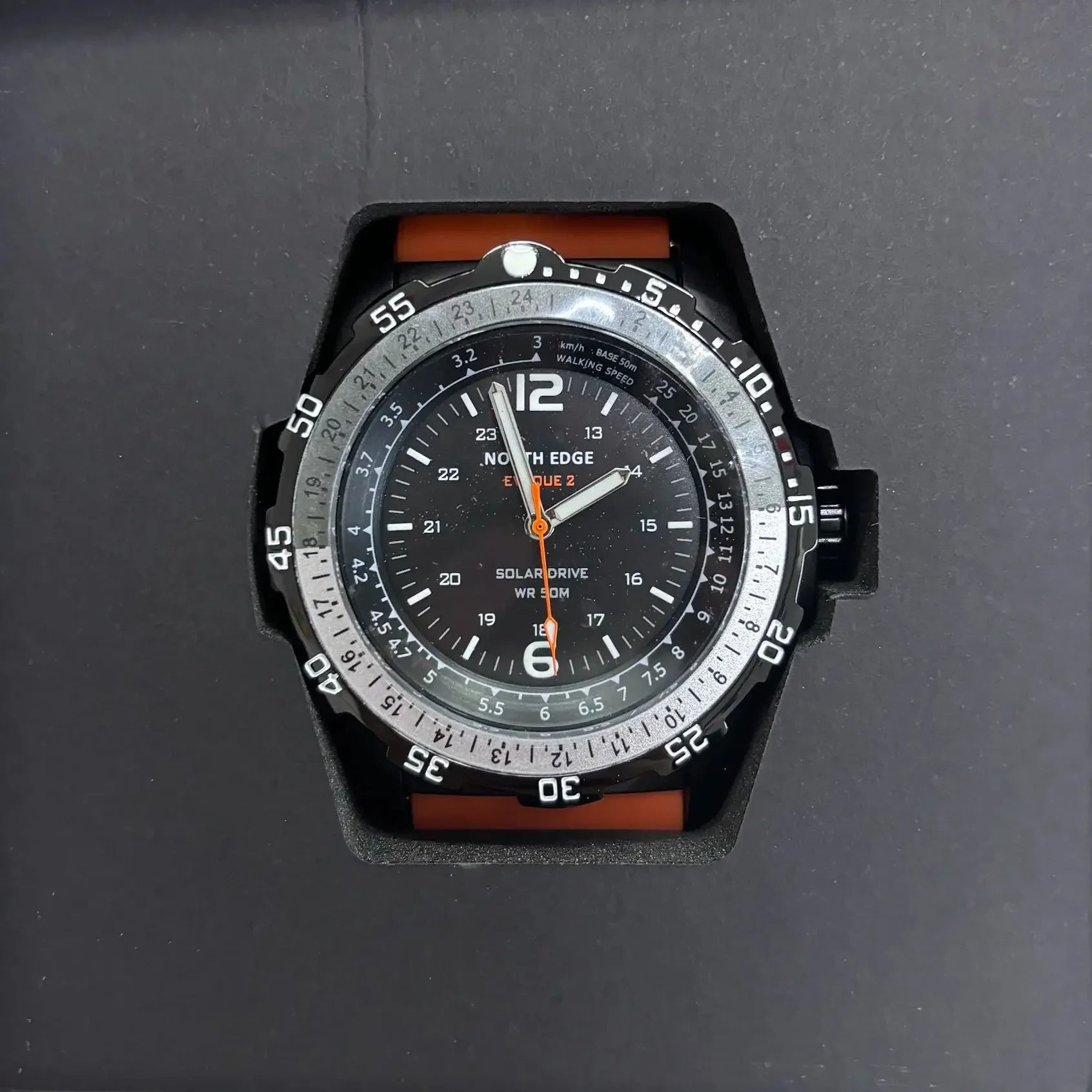 vastara able north edge evoque 2 digital military 50m 's sport wristes solar power luminous enviortally - classic unisex