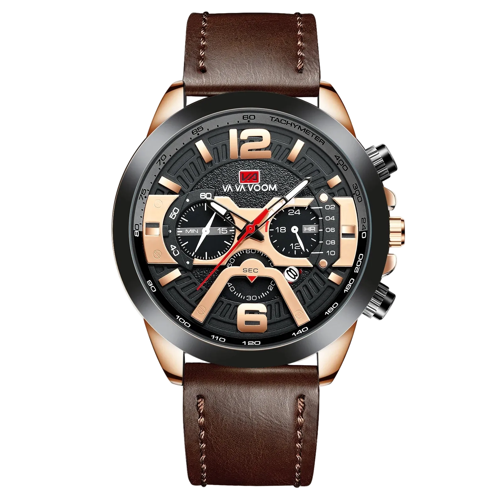 Pilot Calendar Quartz Men Wristwatch Chronograph - Product Image 2