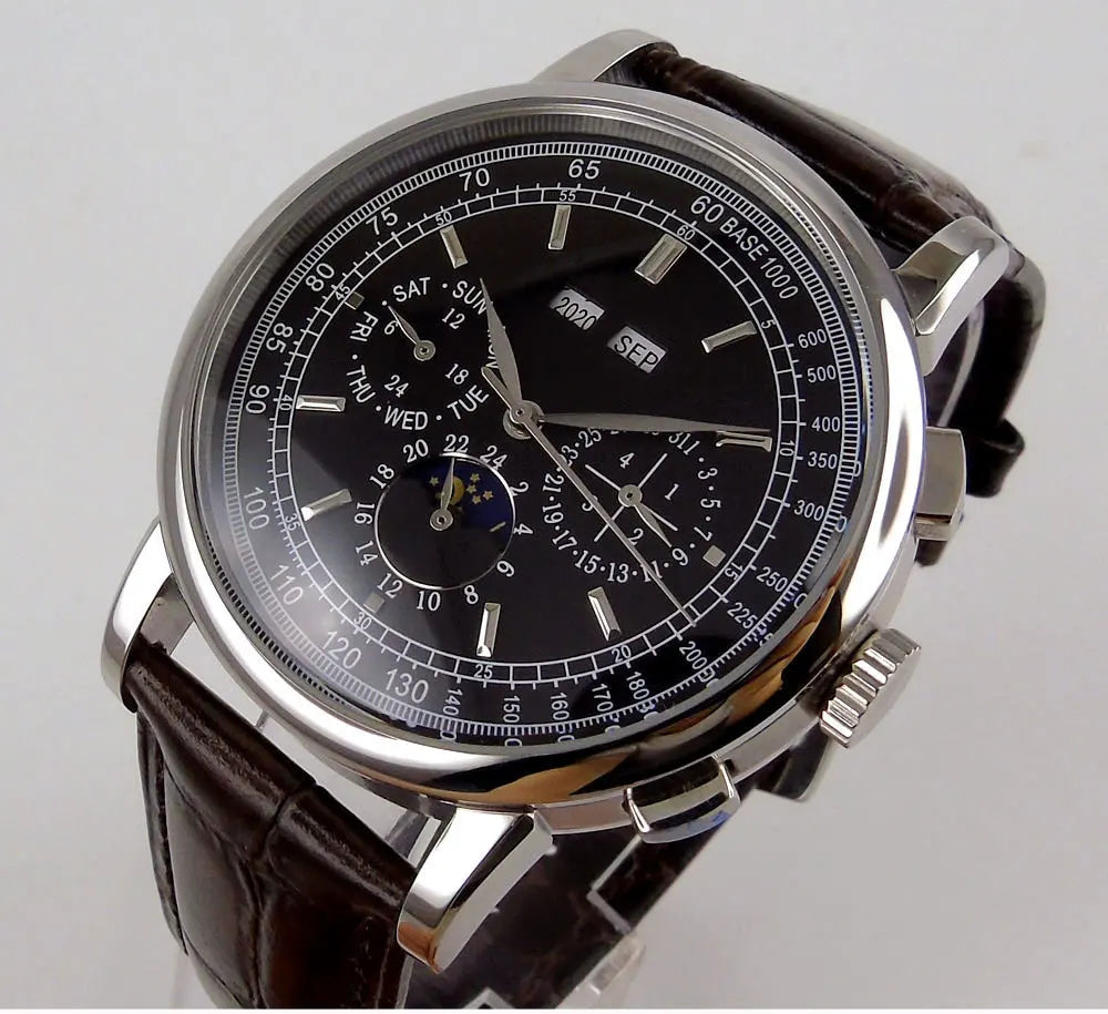 vastara - corgeut horizonmaster 42mm automatic calendar watch for men watch 35 - casual unisex timepiece with stainless