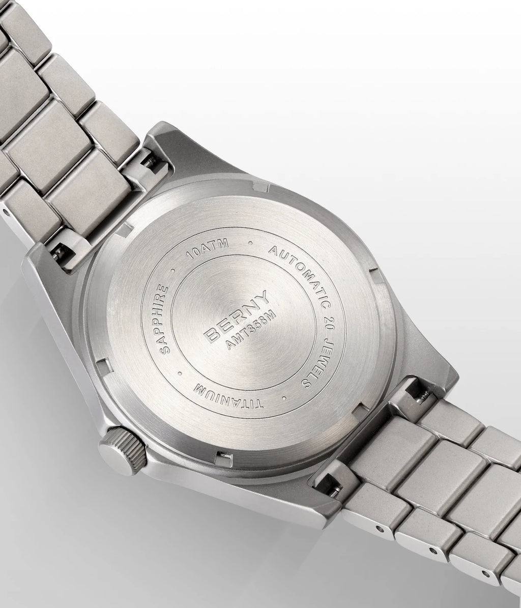 vastara berny full titanium super luminous with sapphire st1731 watch 26 - classic unisex timepiece with stainless steel