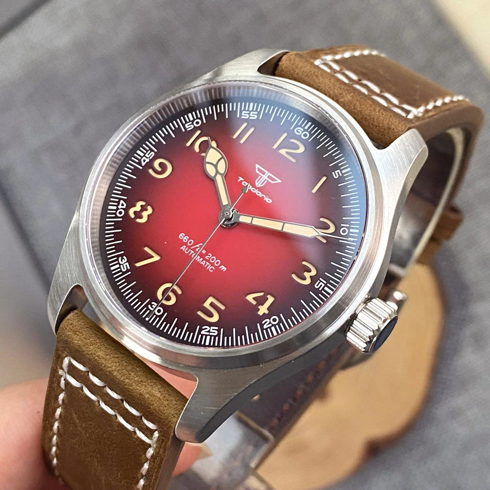 Tandorio Dive Khaki Field Series Pilot Mechanical - Automatic Movement with automatic mechanical movement