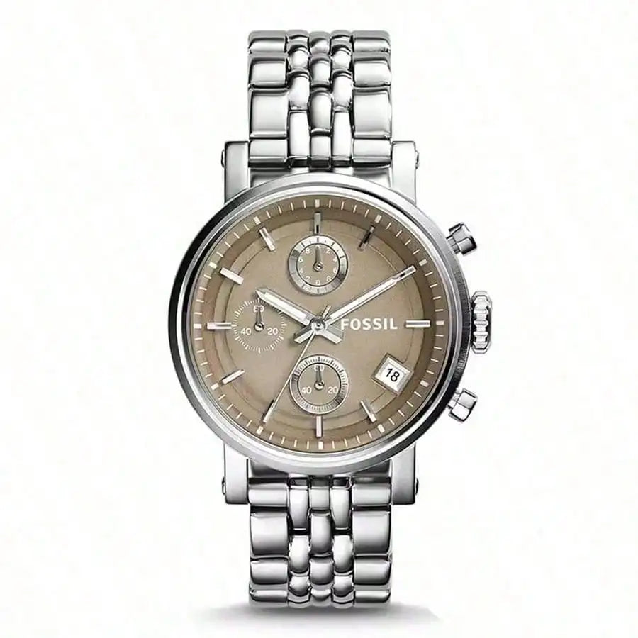 vastara - fossil woman watches quartz watch-stainless steel dial and strap - casual unisex watch with stainless steel in