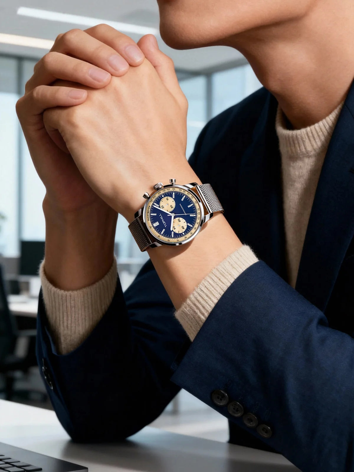 TOPHILL Chronograph Watch Racing Watch Seagull - Product Image 15