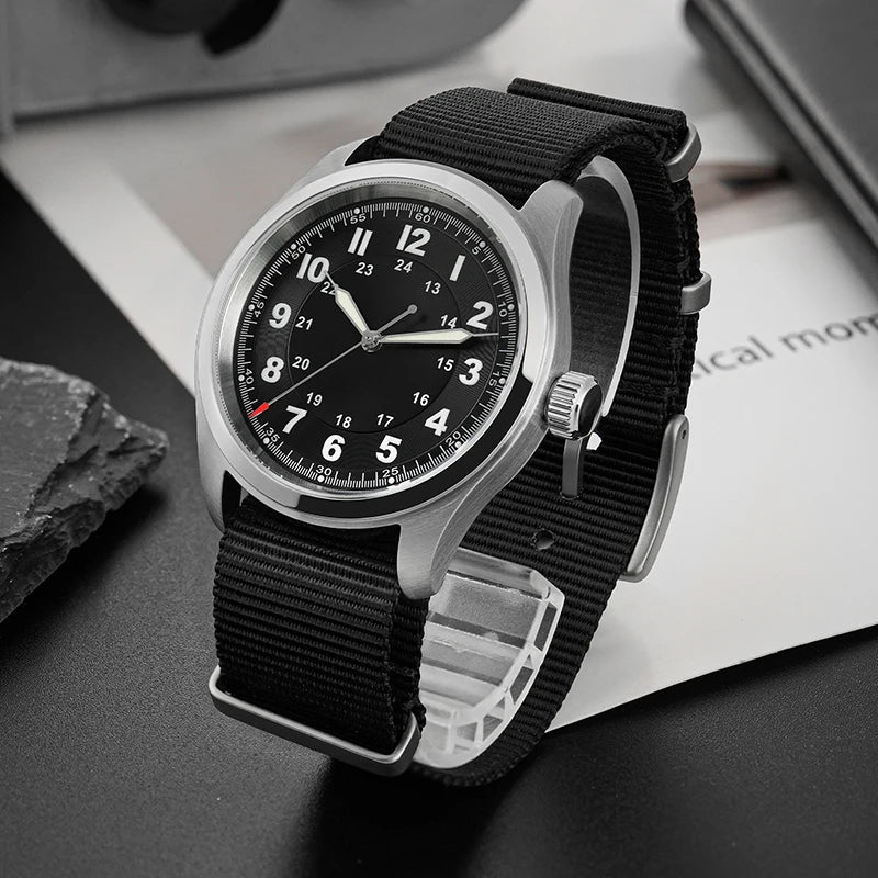 Militado ML Vintage Black Watch VH Sweep Quartz - Product Image 2