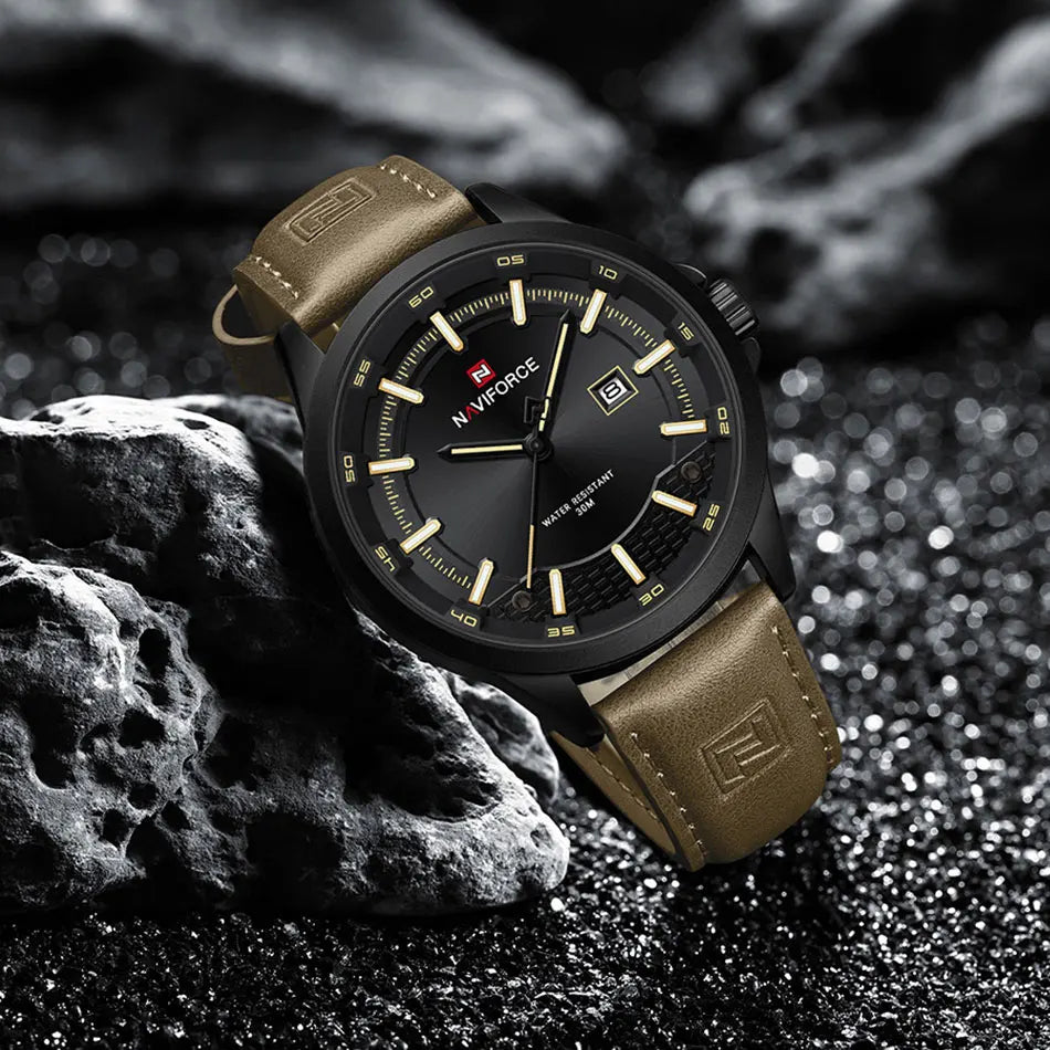 vastara naviforce 's es business calendar luminous number wrist es clocks gift relogio masculino watch 5 - business unisex