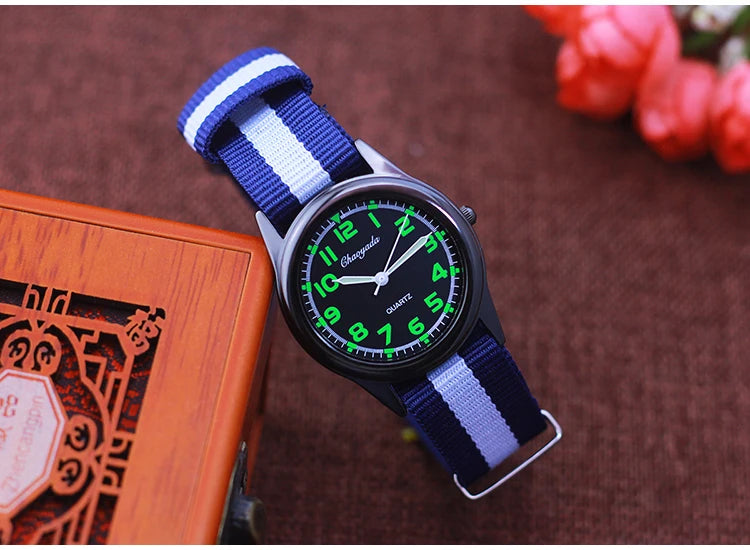 Chaoyada Woman Man Color Stripe Canvas Strap Wrist - Product Image 15