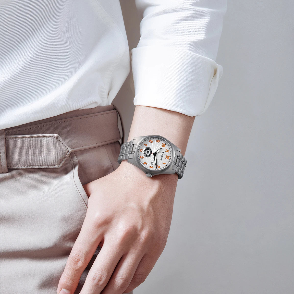 vastara berny full titanium super luminous with sapphire st1731 watch 30 - classic unisex timepiece with stainless steel