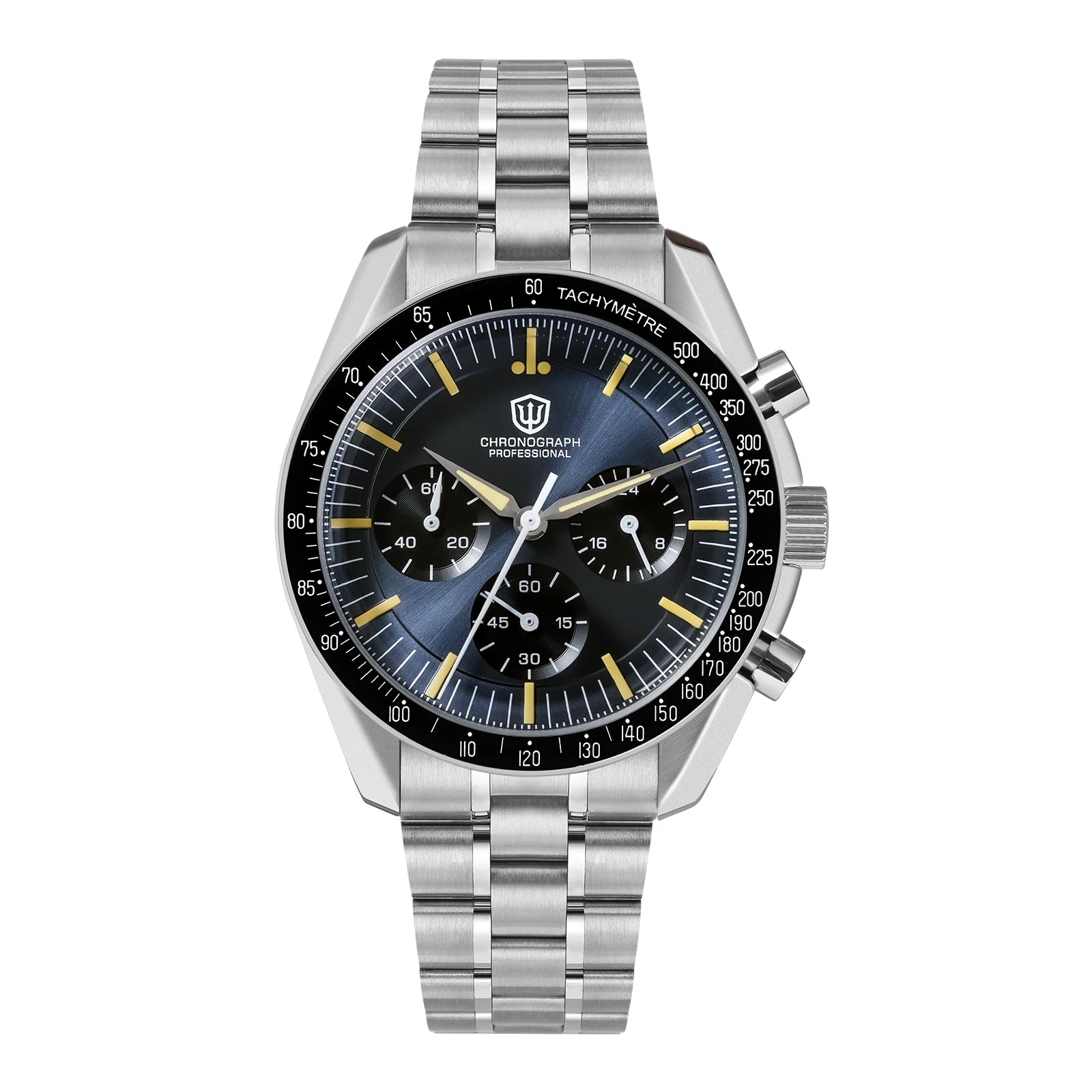 watchdives wd1863 39mm watch vk63 quartz chronograph movement bubble sapphire crystal luminous vintage watches 10bar