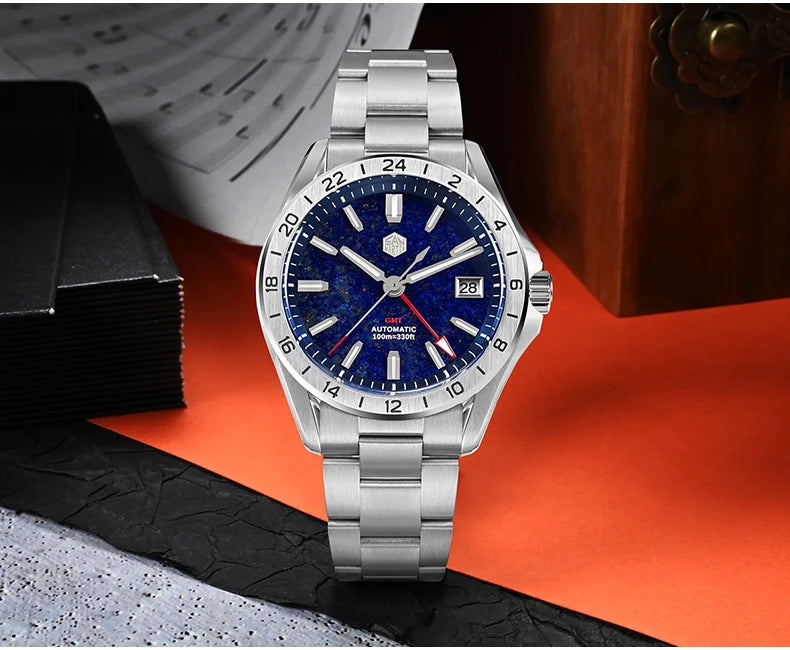 San Martin Men GMT Watch mm Automatic Mechanical - Product Image 9