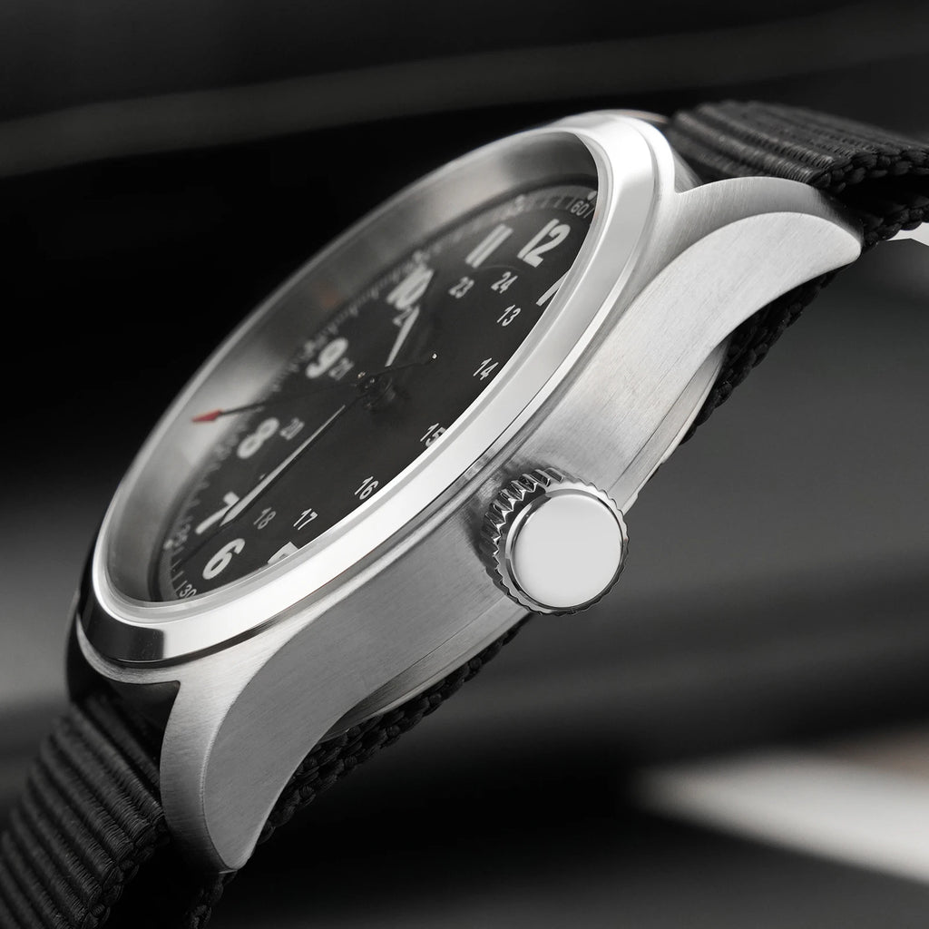 Militado ML Vintage Black Watch VH Sweep Quartz - Product Image 4