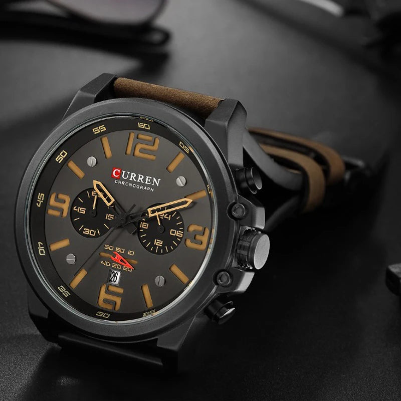 Watch Men Brand Luxury CURREN Fashion Leather - Product Image 4