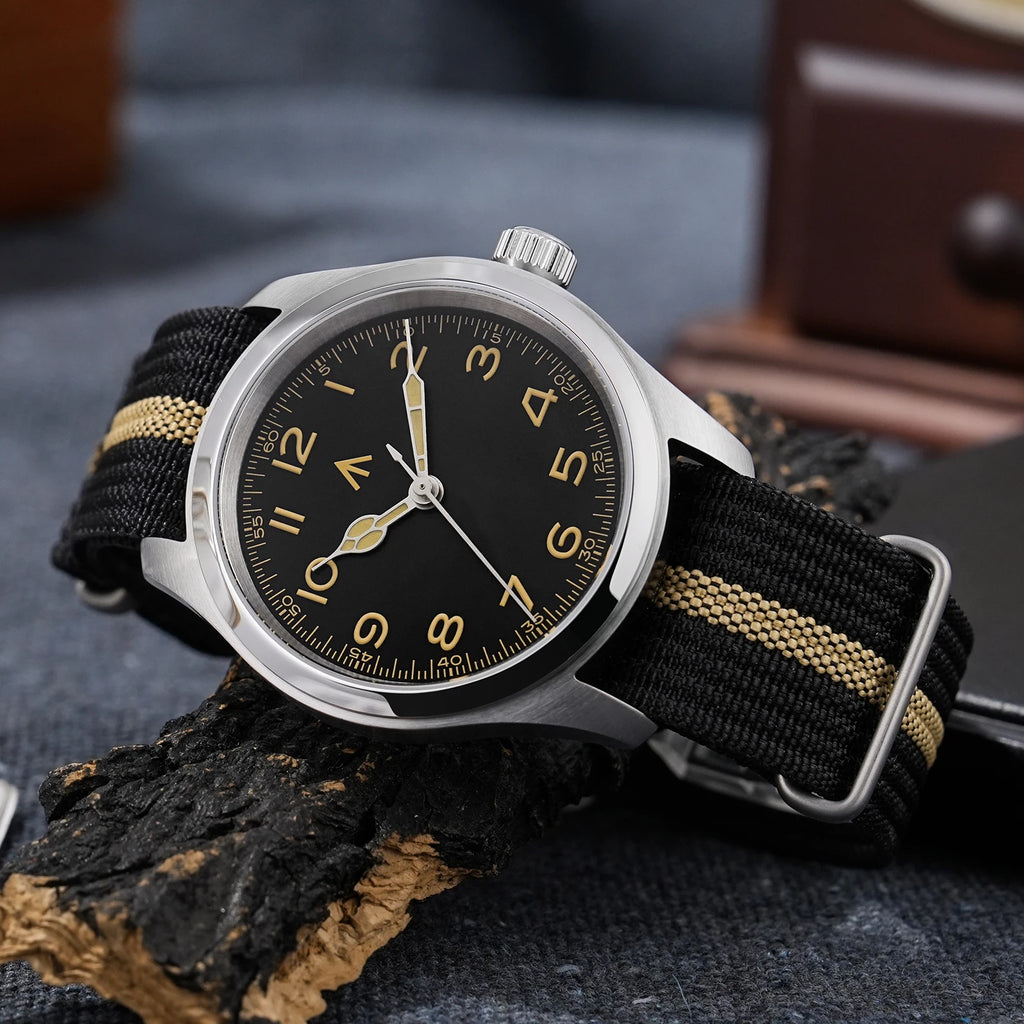 Militado ML Vintage Black Watch VH Sweep Quartz - Product Image 30