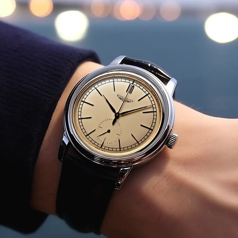 Men Fashion Retro Leather Watch Quartz Analog - Product Image 4