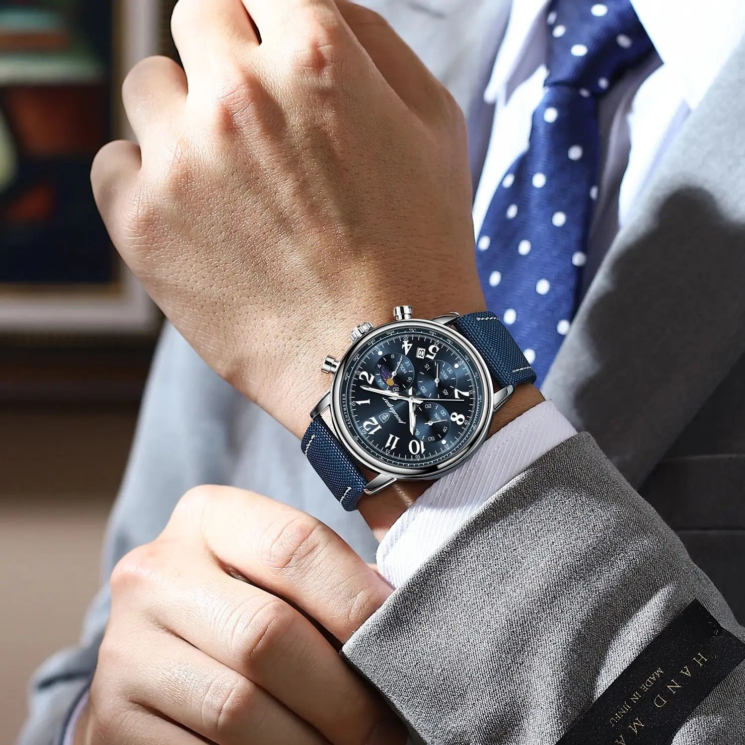 POEDAGAR Luxury Sports Military Men Watch - Product Image 5