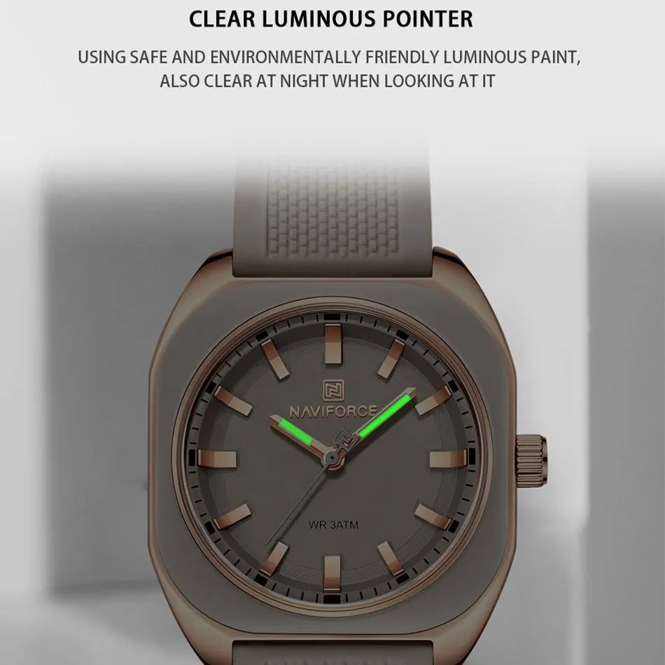 vastara naviforce 's casual simple polygon silicone gift for casual relogio feminino: silicone watch 5 - casual unisex