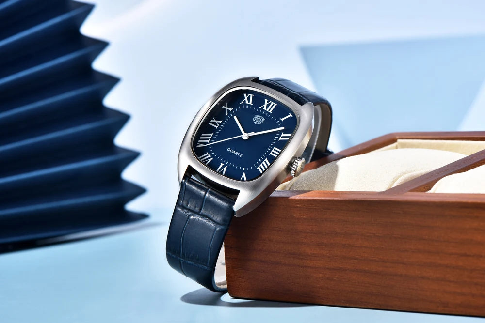 vastara rollstimi oval 's es for vh31 clock gift leather watch 14 - classic unisex timepiece with stainless steel (USA)