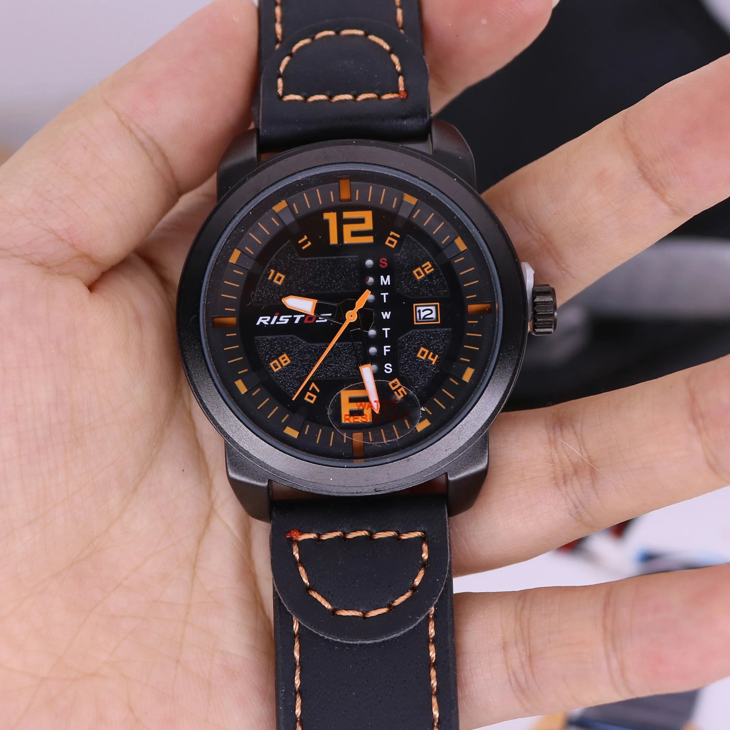 vastara miyota sport punk watch trade in leather models watch 36 - classic unisex timepiece with stainless steel (USA)