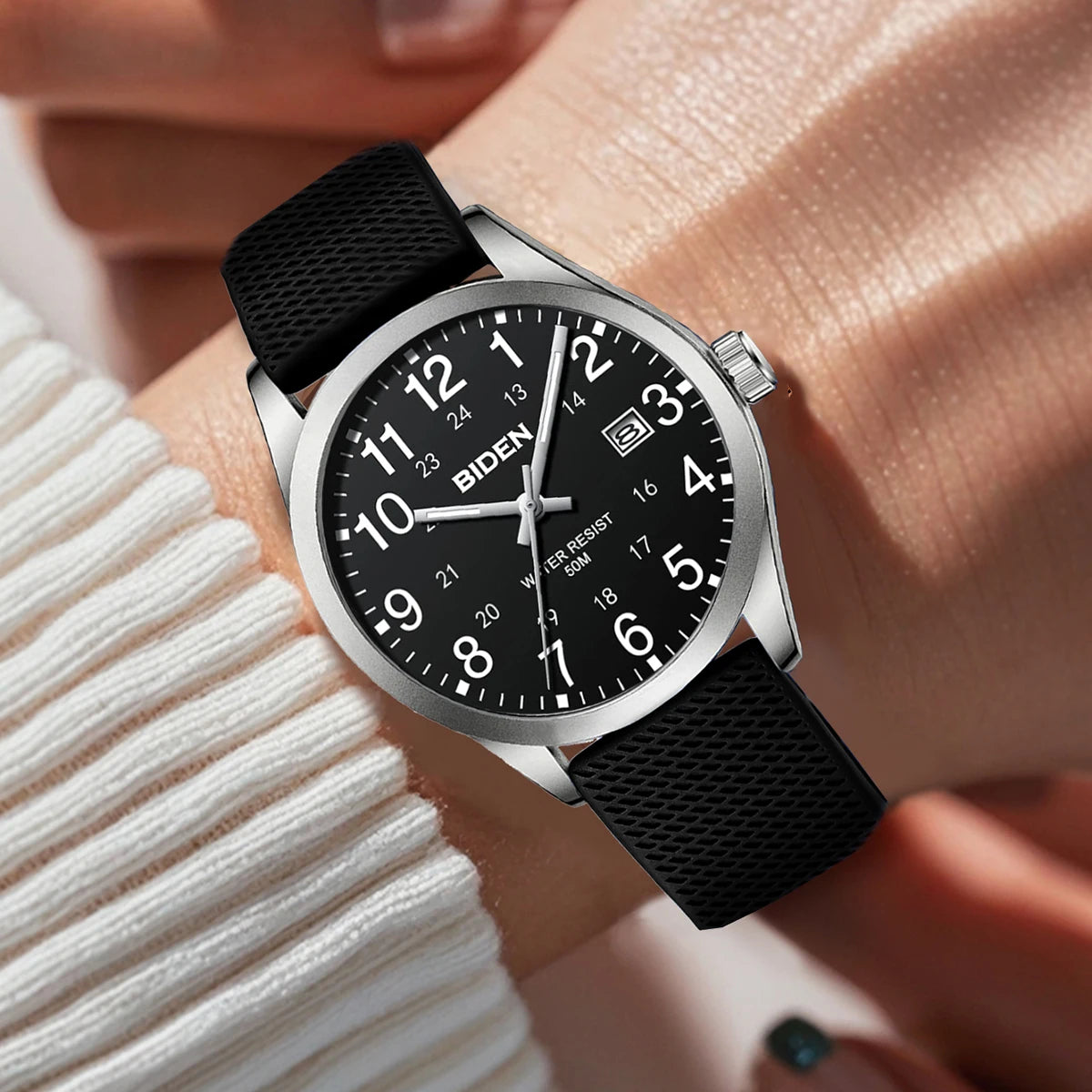 unisex sports watch vastara - biden men's watch quartz sports - sports timepiece with neutral dial (USA)