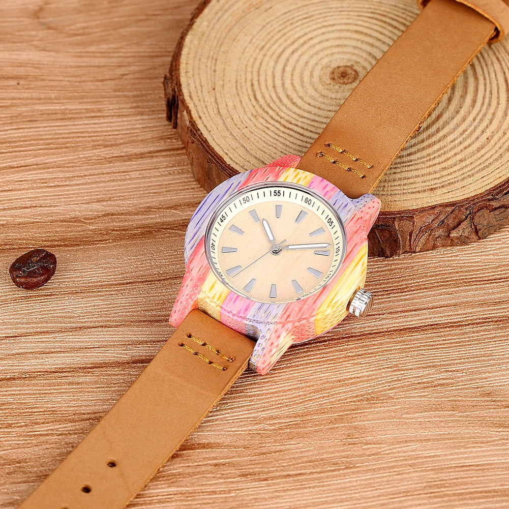 Wooden/Bamboo Watch Case Women's Wristwatch Quartz - Product Image 20