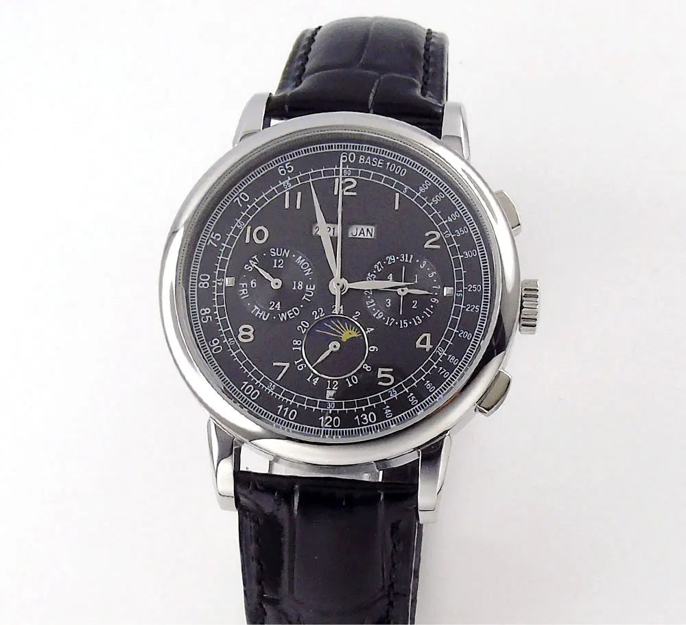 vastara - corgeut horizonmaster 42mm automatic calendar watch for men watch 34 - casual unisex timepiece with stainless