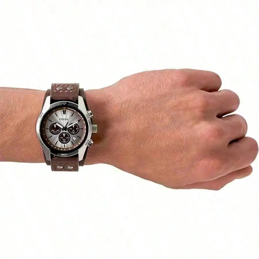 vastara - fossil men's brown leather chronograph quartz watch watch 6 - casual unisex timepiece with chronograph (USA)