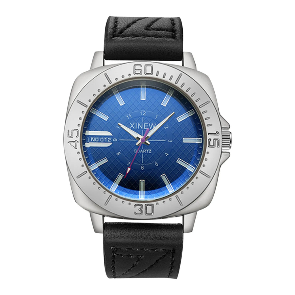 vastara hig-end simple business leather band strap glass minimalist round dial versatile daily outgoing watch 8 - minimalist