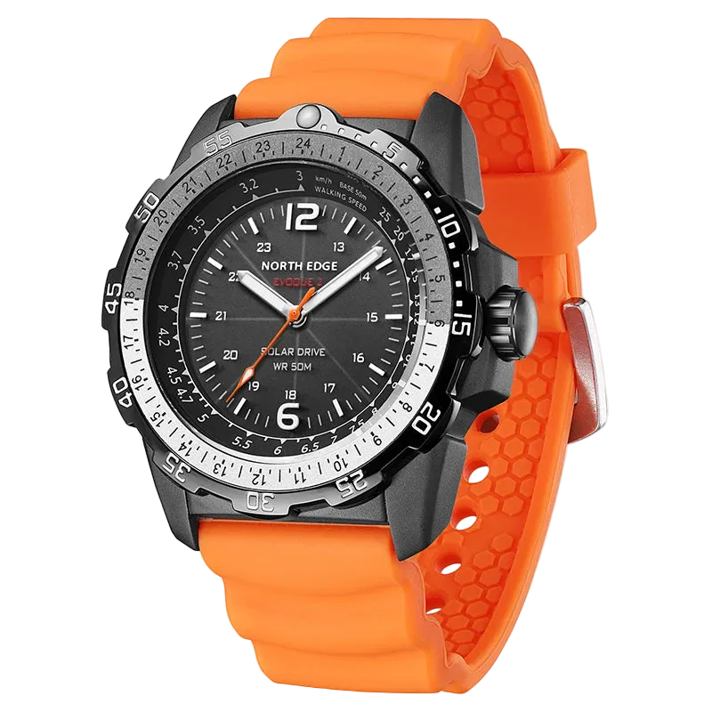 vastara north edge evoque 2 digital military 50m 's sport wristes solar power luminous enviortally clock watch 21 - classic