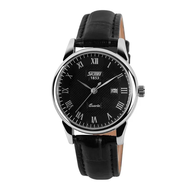 vastara skmei 9058 lovers love witness time leather strap sports wristes date clock reloj hombre watch 33 - sports unisex