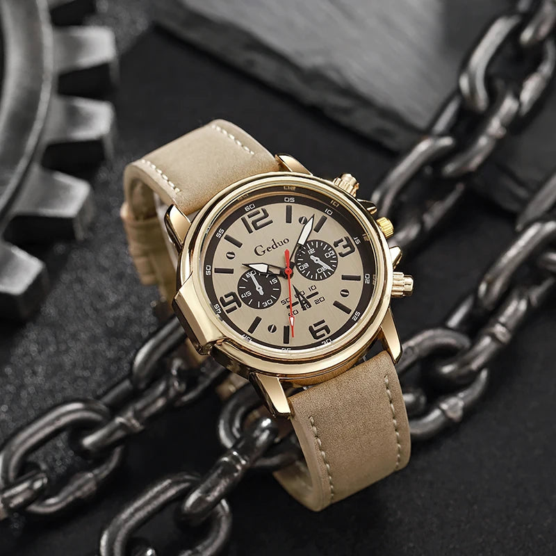 Nice Design Fashion Men's Wristwatch Leather Strap - Product Image 5