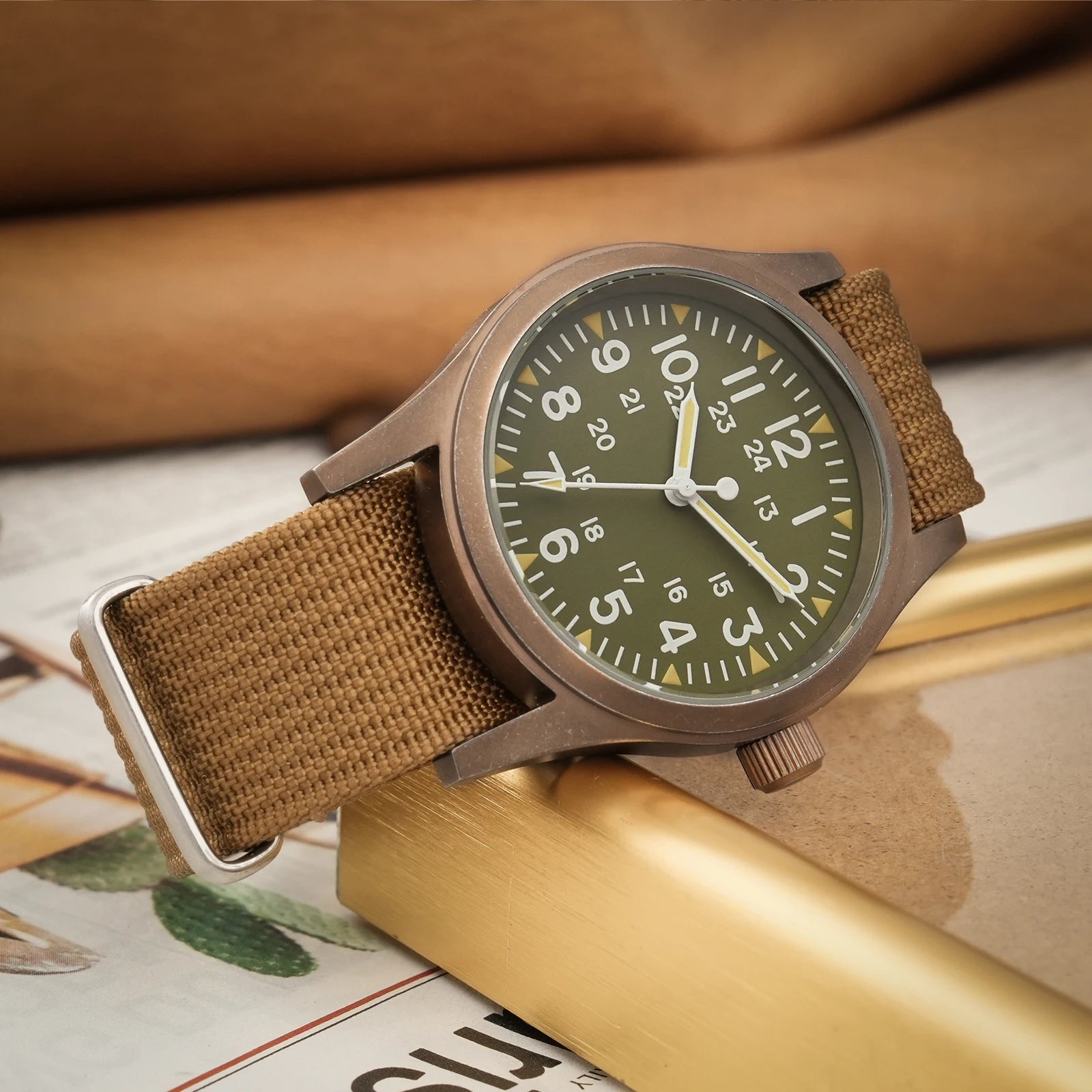 vastara - militado vintage field watch sweep second quartz watch 23 - casual luxury timepiece timepiece with waterproof (USA)