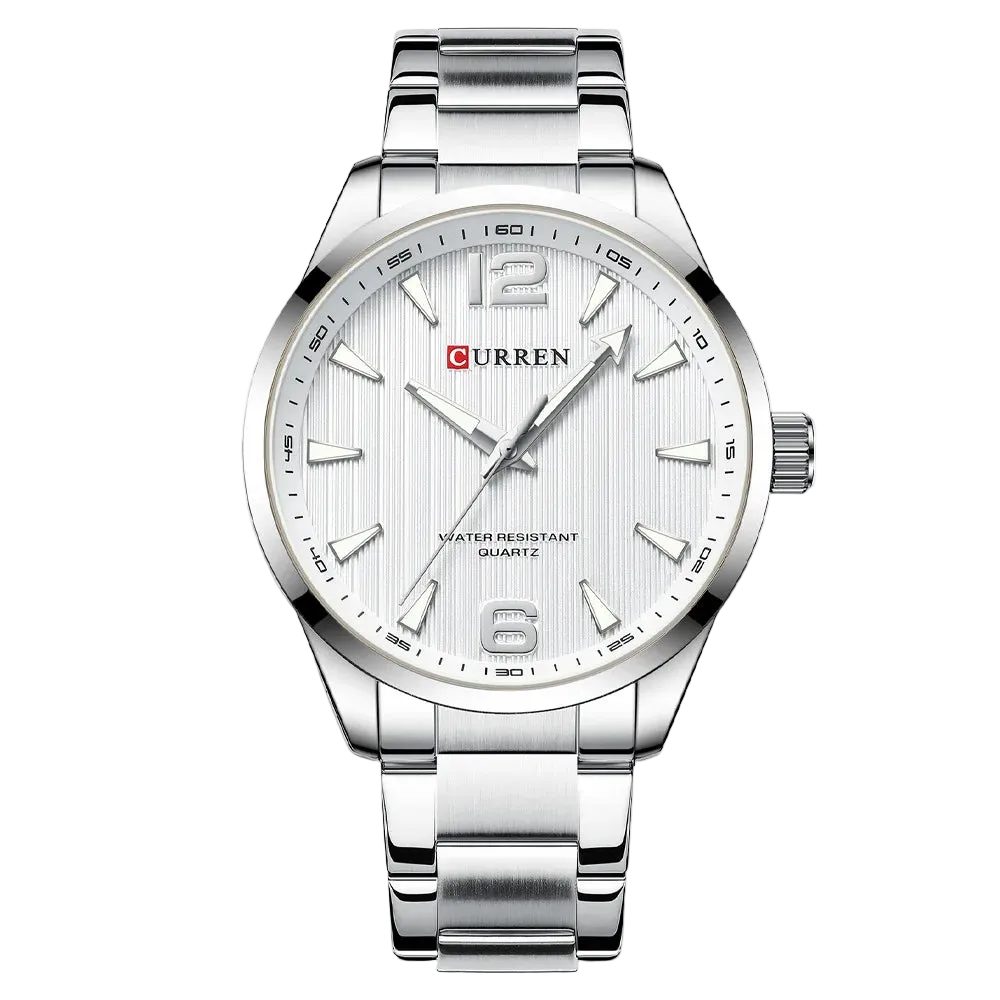 vastara 8434 's night light business stainless steel strap s gift reloj hombre - business unisex watch with stainless steel