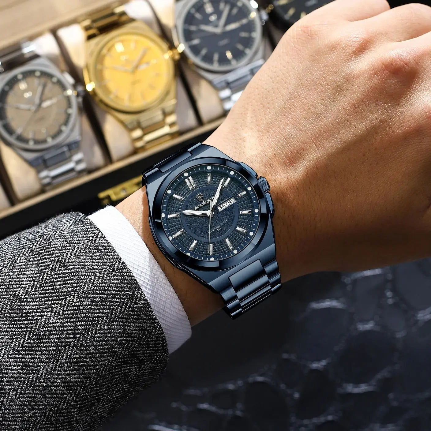 vastara - aerotime sport original stainless steel quartz watch watch detail - quartz movement movement, waterproof,