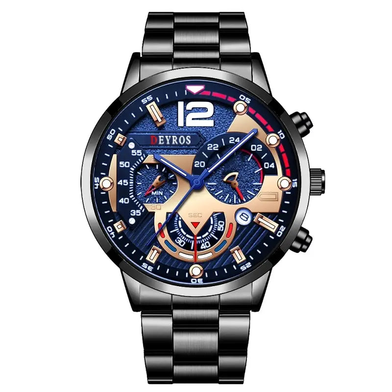 Fashion Mens Stainless Steel Watches Luxury Quartz - Product Image 20