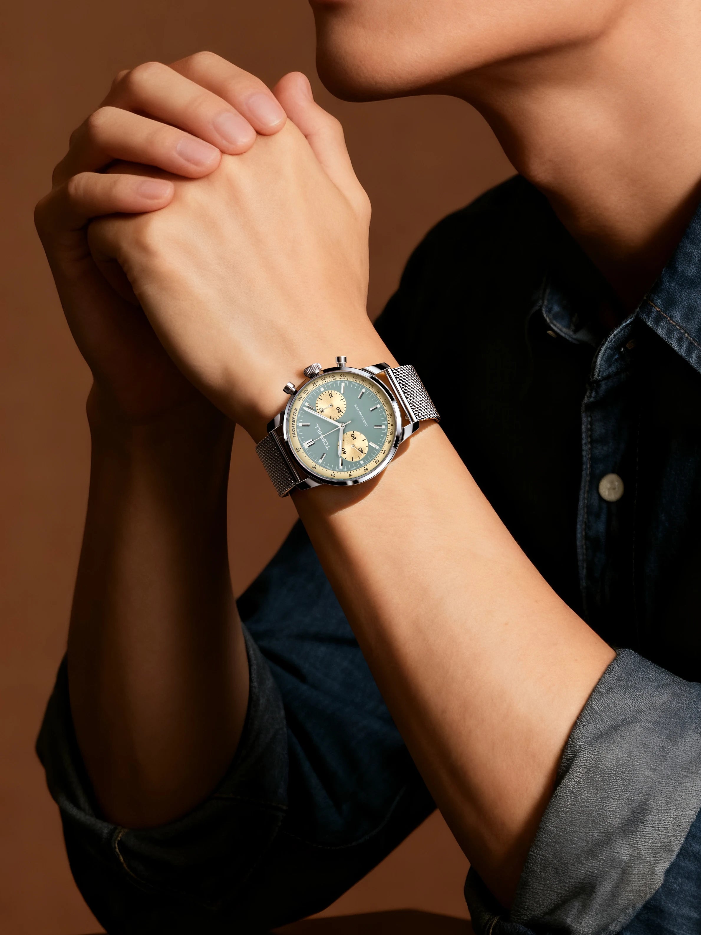 TOPHILL Chronograph Watch Pilot Watch Seagull - Product Image 4