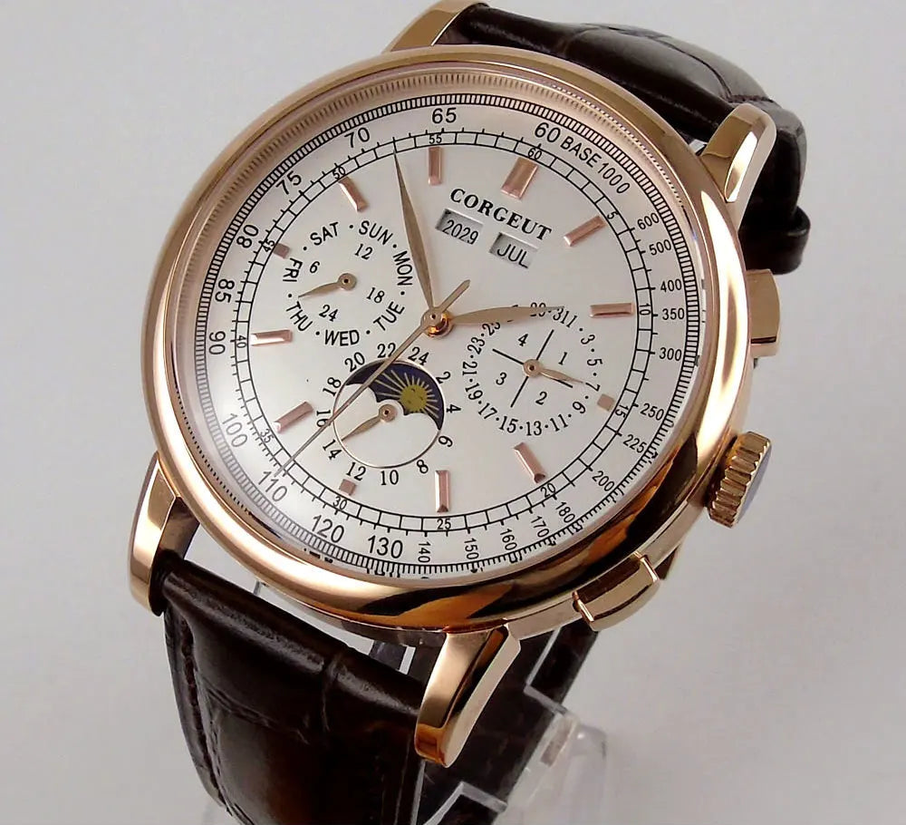 vastara - corgeut horizonmaster 42mm automatic calendar watch for men watch 25 - casual unisex timepiece with stainless