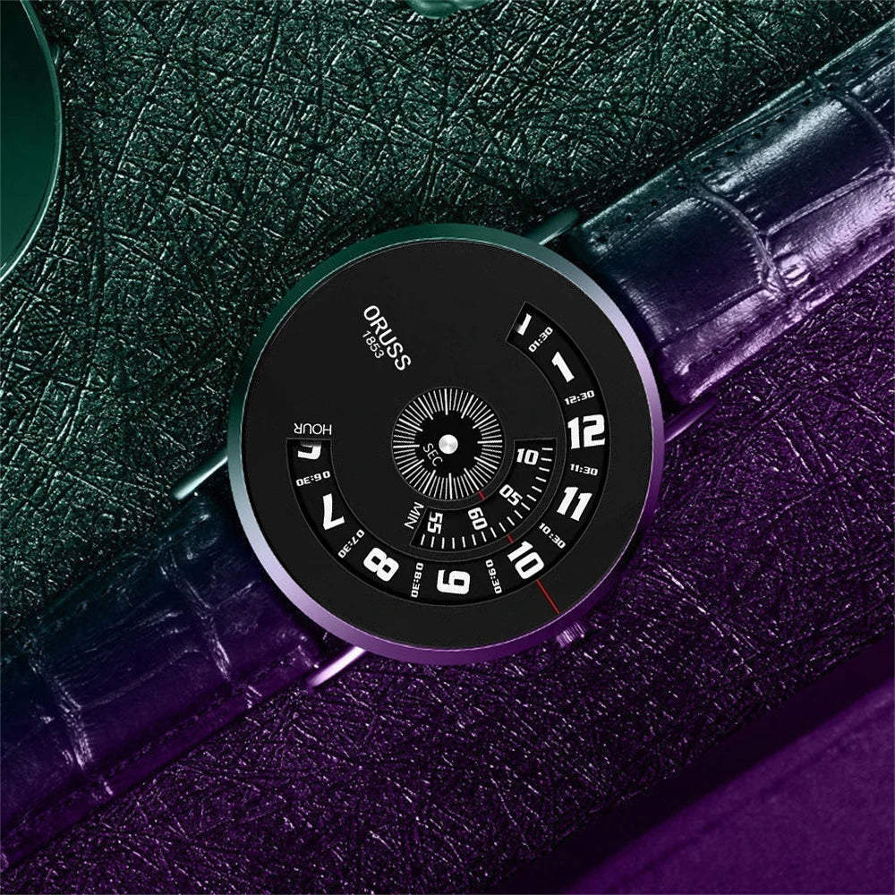 vastara leather belt 's -grade personality simple trend youth technology 's watch detail - reliable movement, stainless
