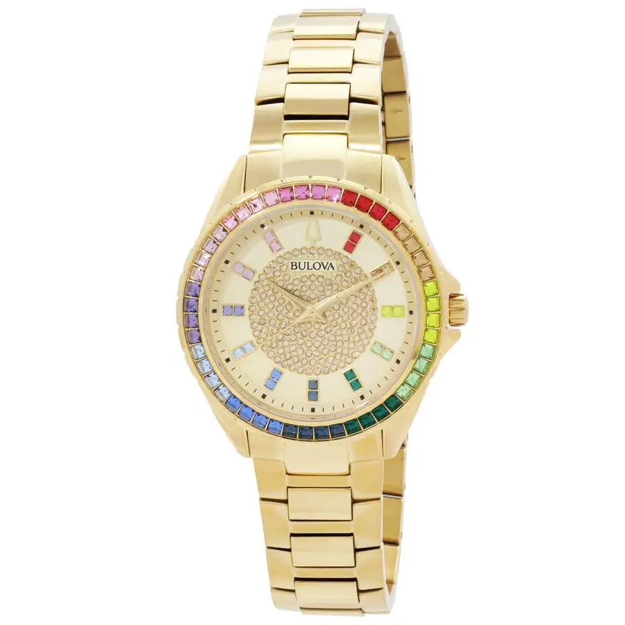 Bulova | Phantom Quartz Crystal Champagne Dial - Quartz Watch with precise quartz movement