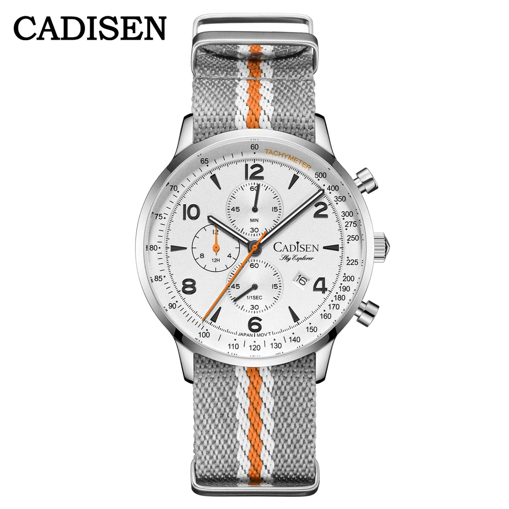 vastara chronograph cadisen chronograph s - chronograph watch 9 - classic unisex timepiece with chronograph (USA)