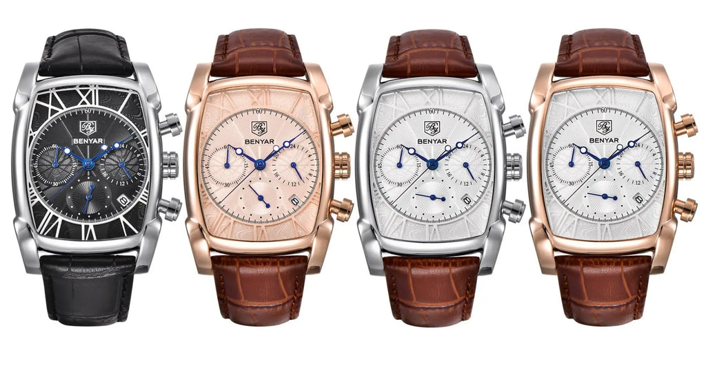 vastara relogio masculino s es chronograph leather military sport rectangle watch 7 - classic unisex timepiece with