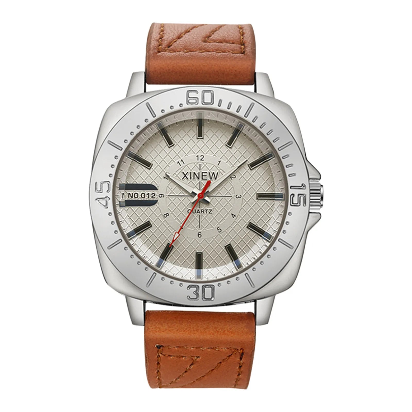 vastara hig-end simple business leather band strap glass minimalist round dial versatile daily outgoing watch detail -