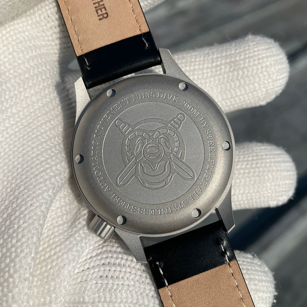 vastara sapphire steelflier official sf752 watch 34 - classic unisex timepiece with stainless steel (USA)